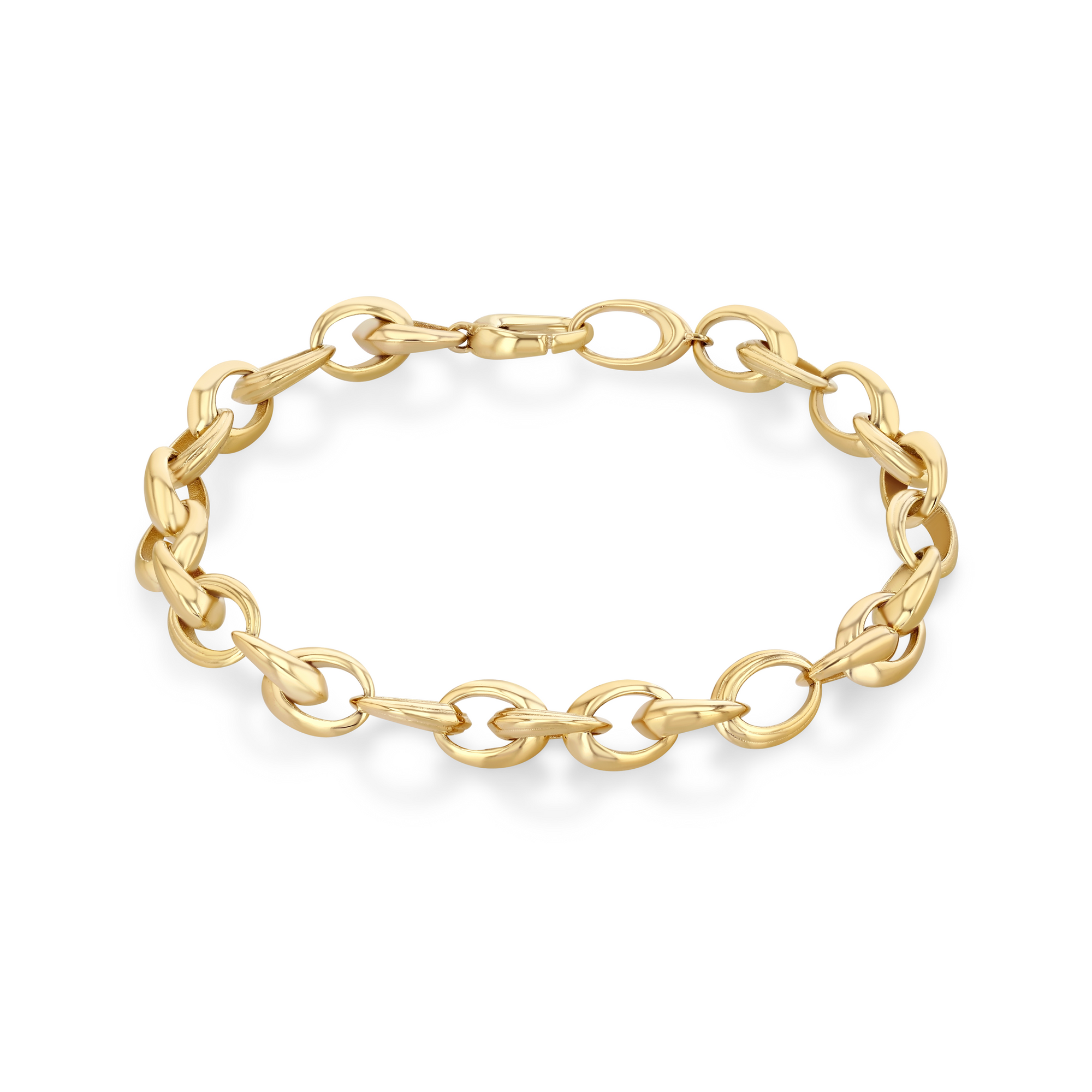 Crescent Link Chain Bracelet