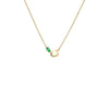 XS Link and Emerald Baguette Necklace