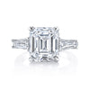 Emerald Cut Ring with Side Stones