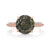 Signature Pave Knife Edge Solitaire with Gray Round Diamond