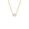 Prong Set Emerald Cut Diamond Necklace