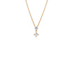 Mix Matched Round and Carre Shape Diamond Drop Necklace