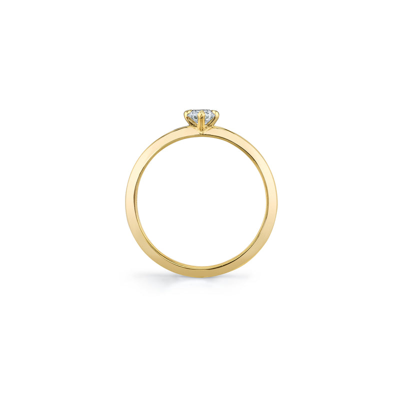 Petite Knife Edge Solitaire Ring