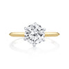 Signature Knife Edge Solitaire with Two-Toned Six Prong Round Diamond