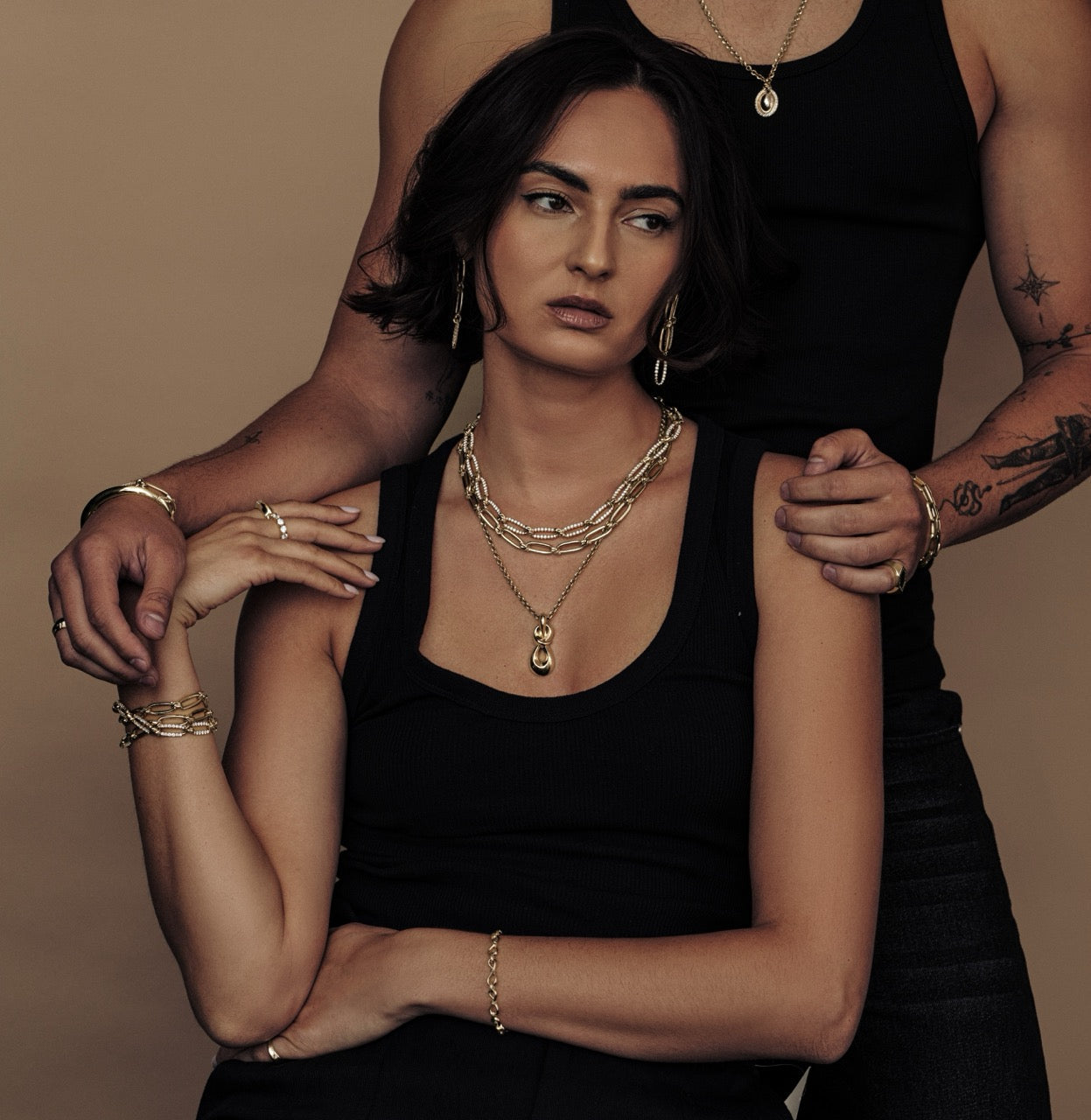 Women wearing Lizzie Mandler jewelry