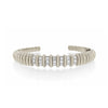 Fluted Bar White Diamond Carre Cuff