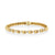 Fluted Bar Carre Tennis Bracelet