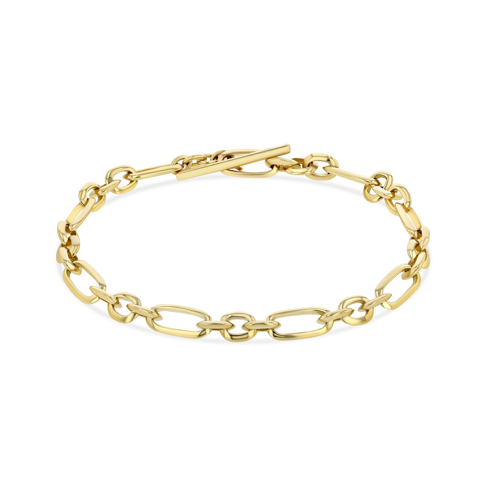 8" Large Figaro Link Chain Bracelet