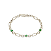 Figaro Emerald Station Bracelet