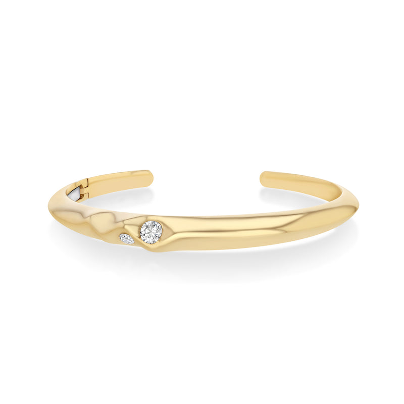 Scattered Diamond Liquid Gold Cuff