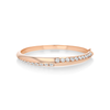 Crescent Bangle with Flip White Diamond Pavé