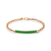 Micro ID Bracelet with Emerald Baguettes