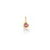 Fluted Bezel Heart Pink Tourmaline Charm