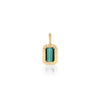 Rectangular Green Tourmaline Charm