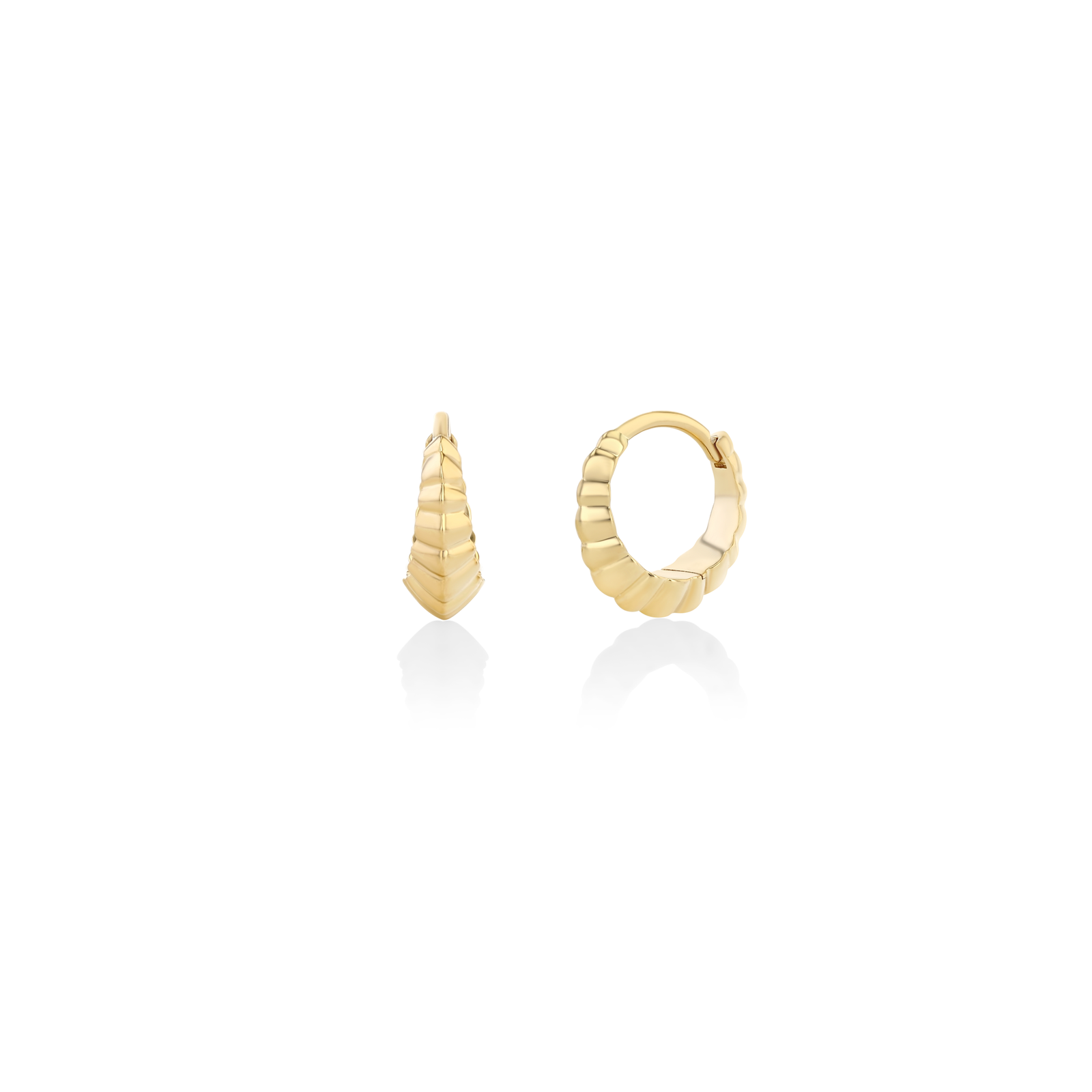 Small Fluted Crescent Huggies