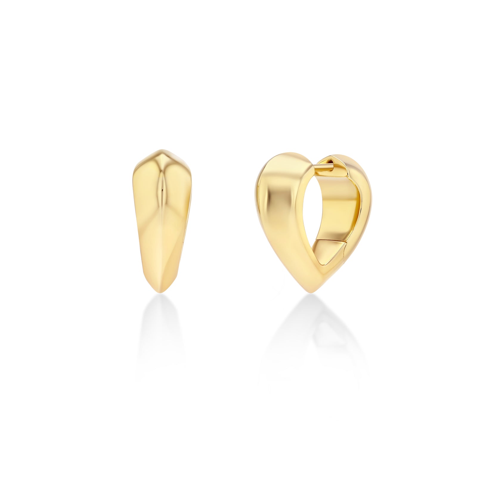 Medium Heart Shaped Crescent Huggies