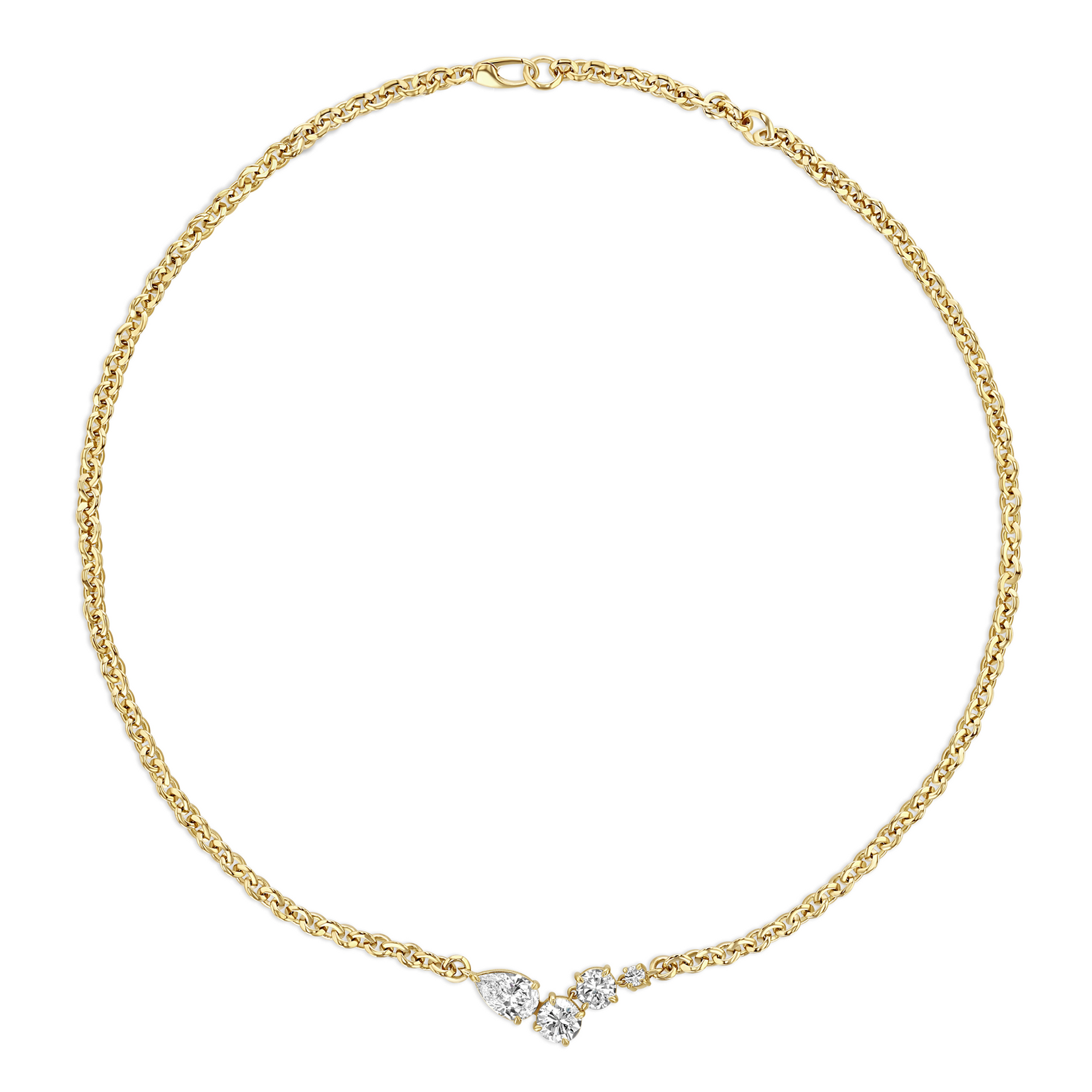Signature XS Link Necklace with Mixed Diamonds