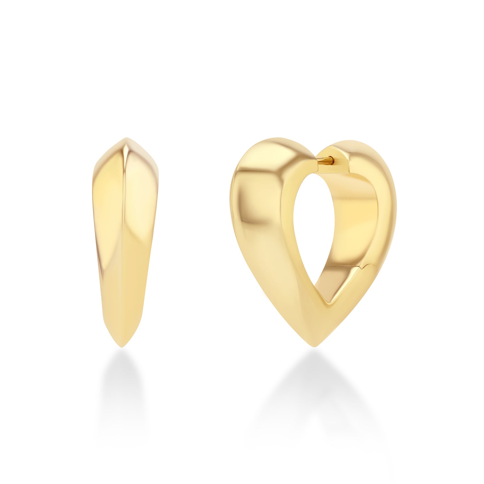 Large Heart Shaped Crescent Huggies