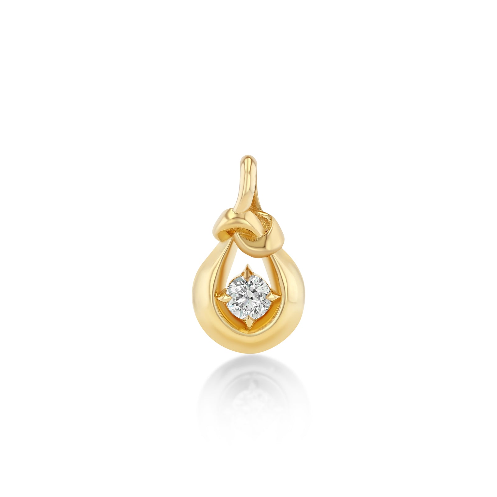 Lizzie Mandler Knot Charm with Diamond