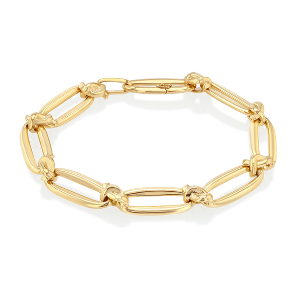Love Knot Flat Link Bracelet - Lizzie Mandler