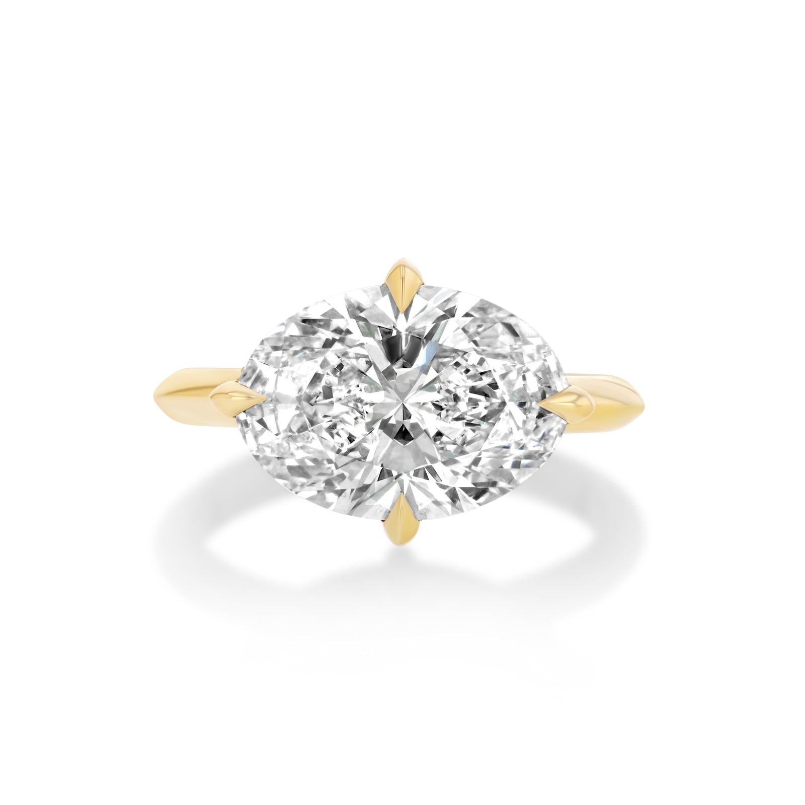 Oval East West Setting with Pavé Halo