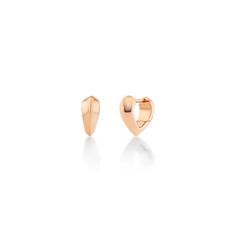 Mini Heart Shaped Crescent Huggie