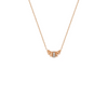 Croissant Necklace with Pave Center Row