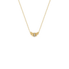 Croissant Necklace with Pave Center Row