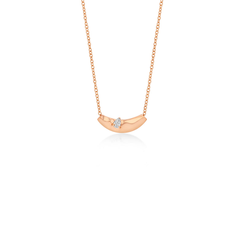 Mini Liquid Gold Slider with Pear Shaped Diamond