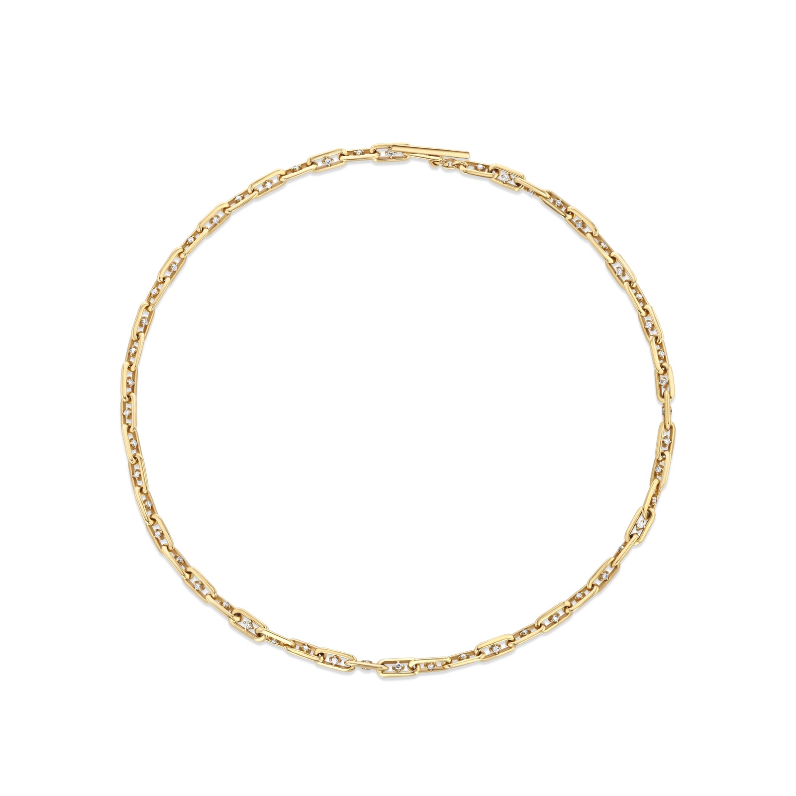 Double Sided White Diamond OG Link Necklace