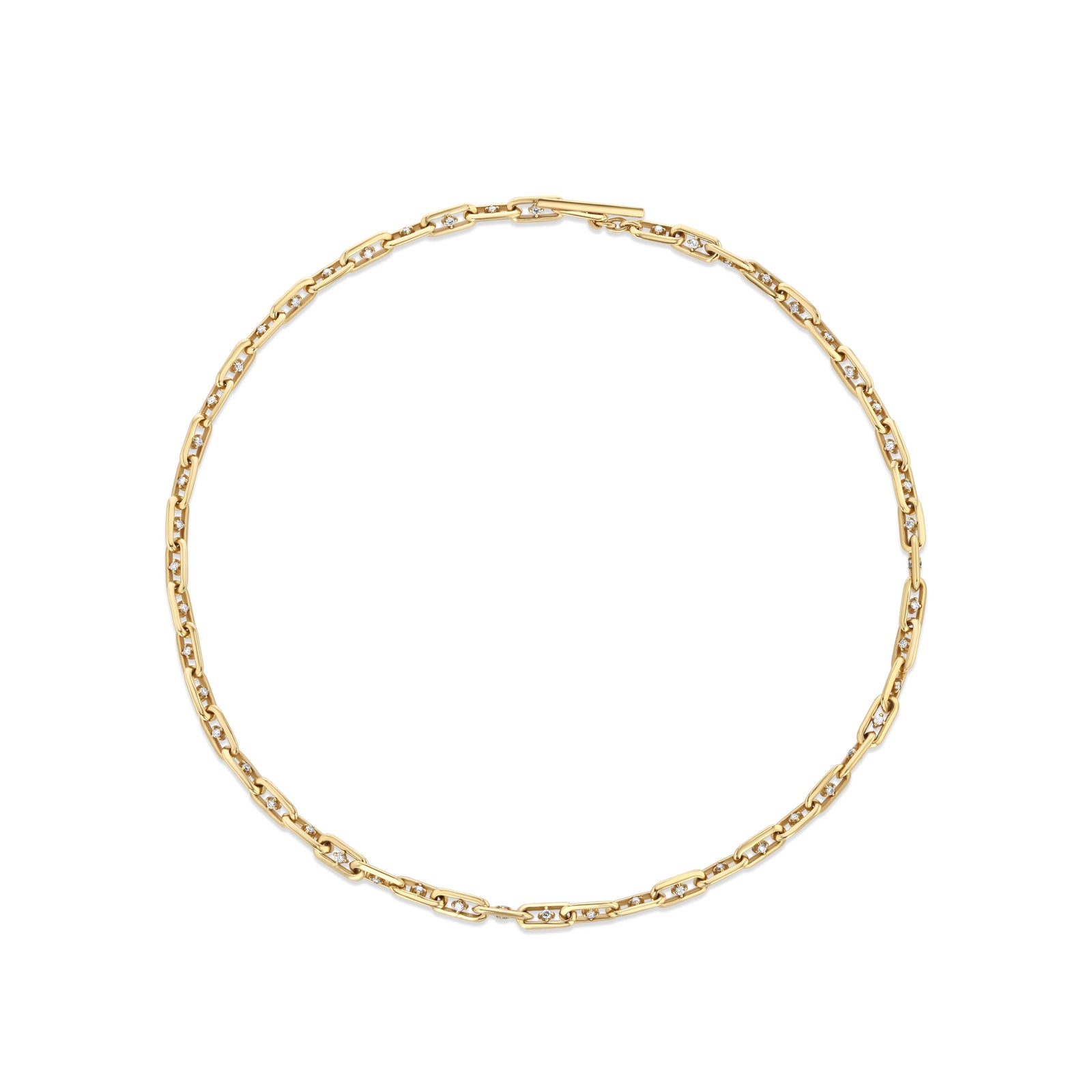 Double Sided White Diamond OG Link Necklace