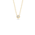 Fluted Button Necklace With Carre Cut Diamond