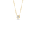 Fluted Button Necklace With Round Diamond