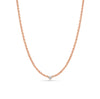 Micro Chain Necklace With Fancy Diamond Center