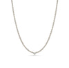 Micro Chain Necklace With Fancy Diamond Center