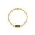 XS Chain Bracelet with Fluted Button Pendant & Bi-Color Tourmaline