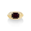 One Of A Kind XL Fluted Crescent Ring with Bi-Color Tourmaline