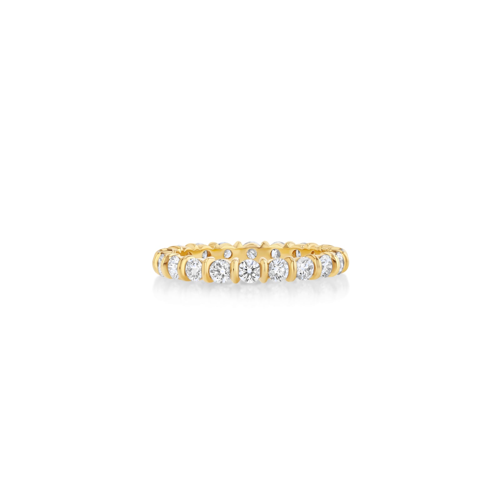 Small Fluted Bar Eternity Band