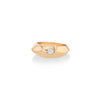 Liquid Gold Ring with Pear Shaped Diamond