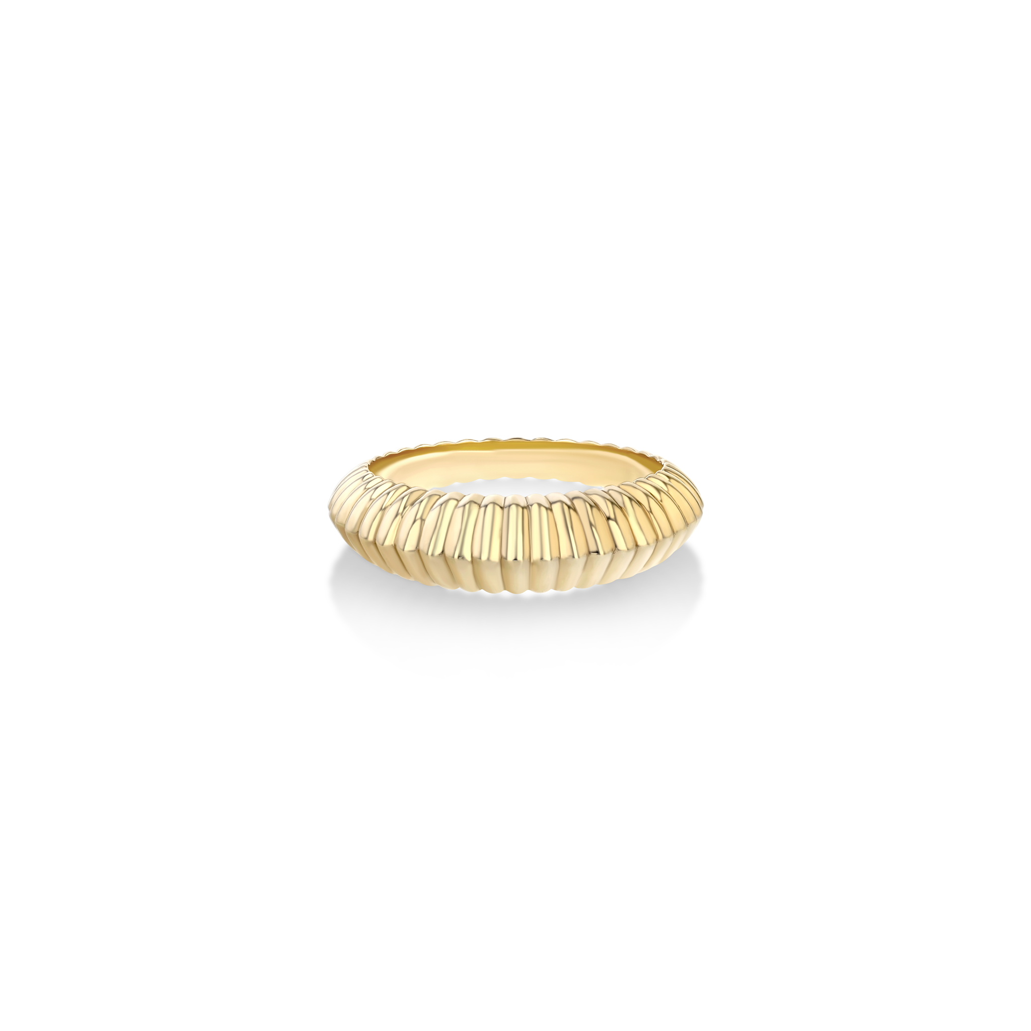 Fluted Crescent Ring - Lizzie Mandler