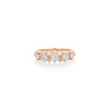 Graduated Diamond Fluted Crescent Ring