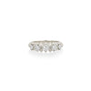 Graduated Diamond Fluted Crescent Ring