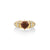 Pave Fluted Band with Orange Heart Tourmaline