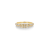 Petite Crescent Ring With Double Sided Pavé