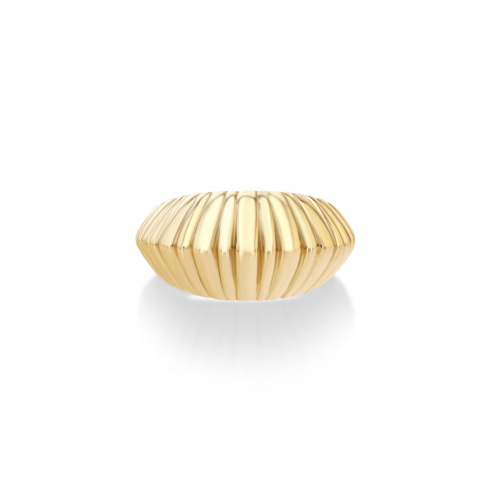 XL Fluted Crescent Ring