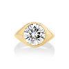 Round Diamond Bezel Set Signet