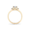 Three Stone Setting with Signature Knife Edge Band