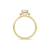 Three Stone Setting with Signature Knife Edge Band