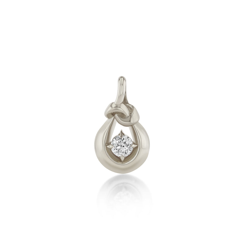 Lizzie Mandler Knot Charm with Diamond