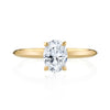Oval Diamond with Signature Knife Edge Solitaire Band